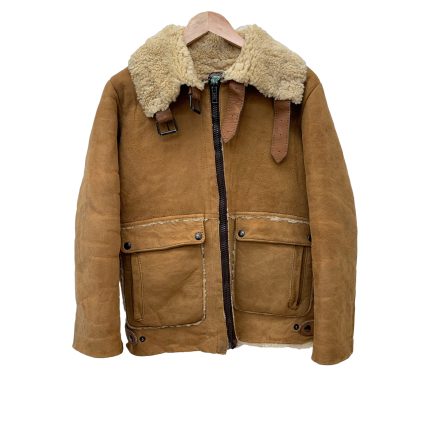 Shearling Brown Tan Aviator Jacket